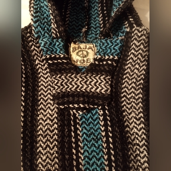 Black Blue & Gray Baja Joe Drug Rug Size Small - Picture 2 of 7